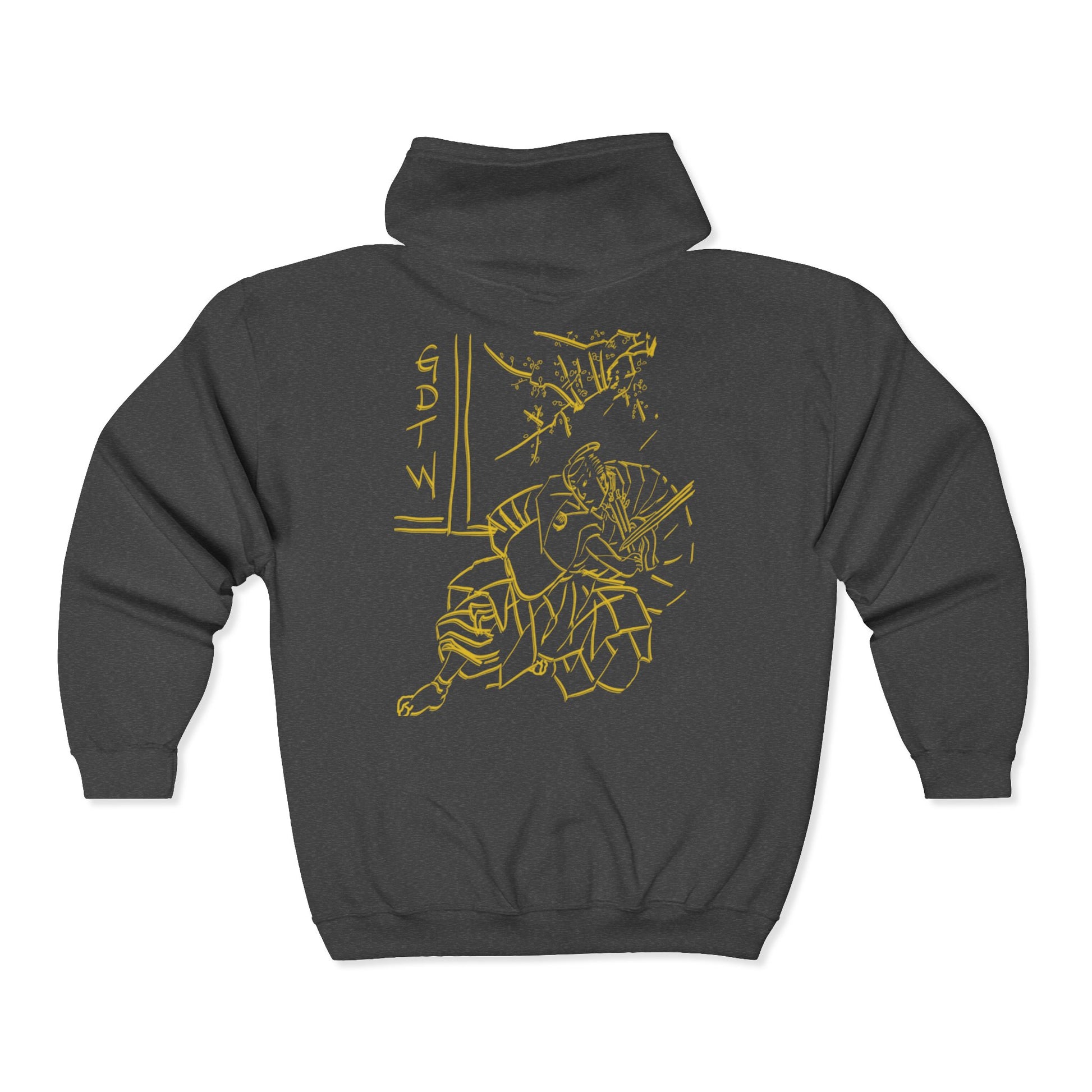 GDTW Men's Gold Samurai StormZip Performance Hoodie