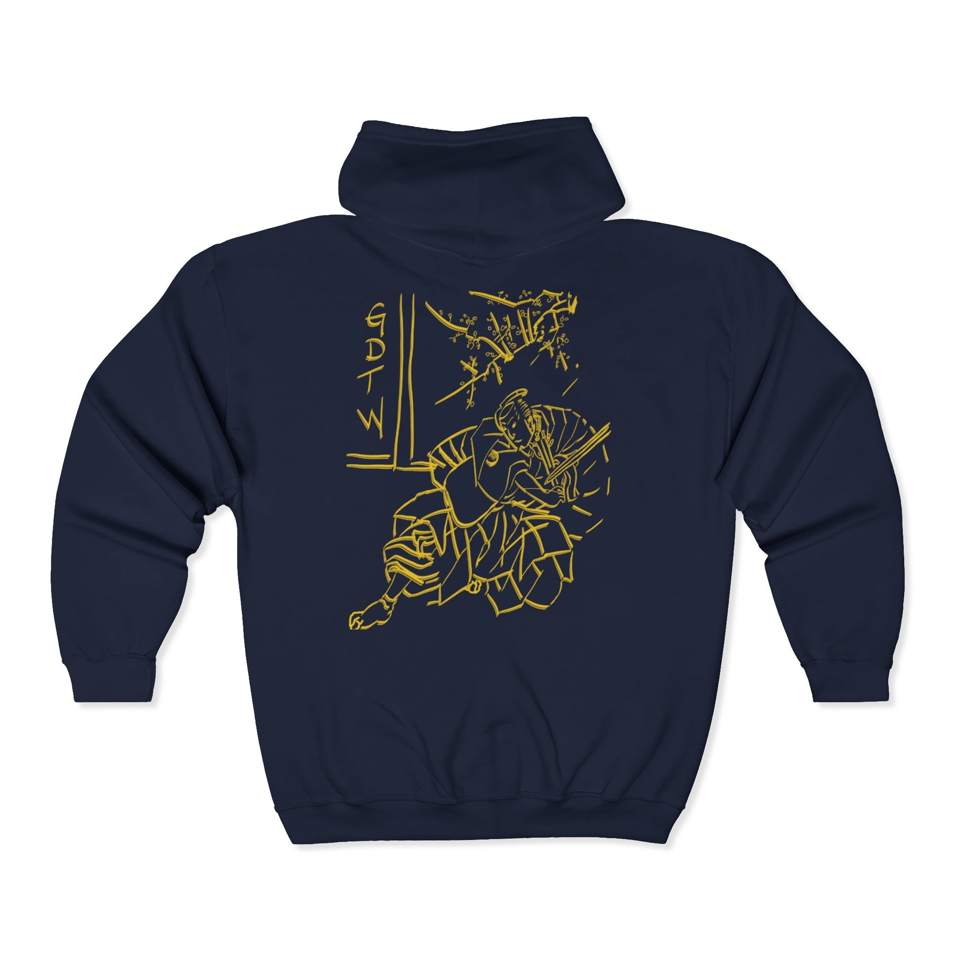 GDTW Men's Gold Samurai StormZip Performance Hoodie
