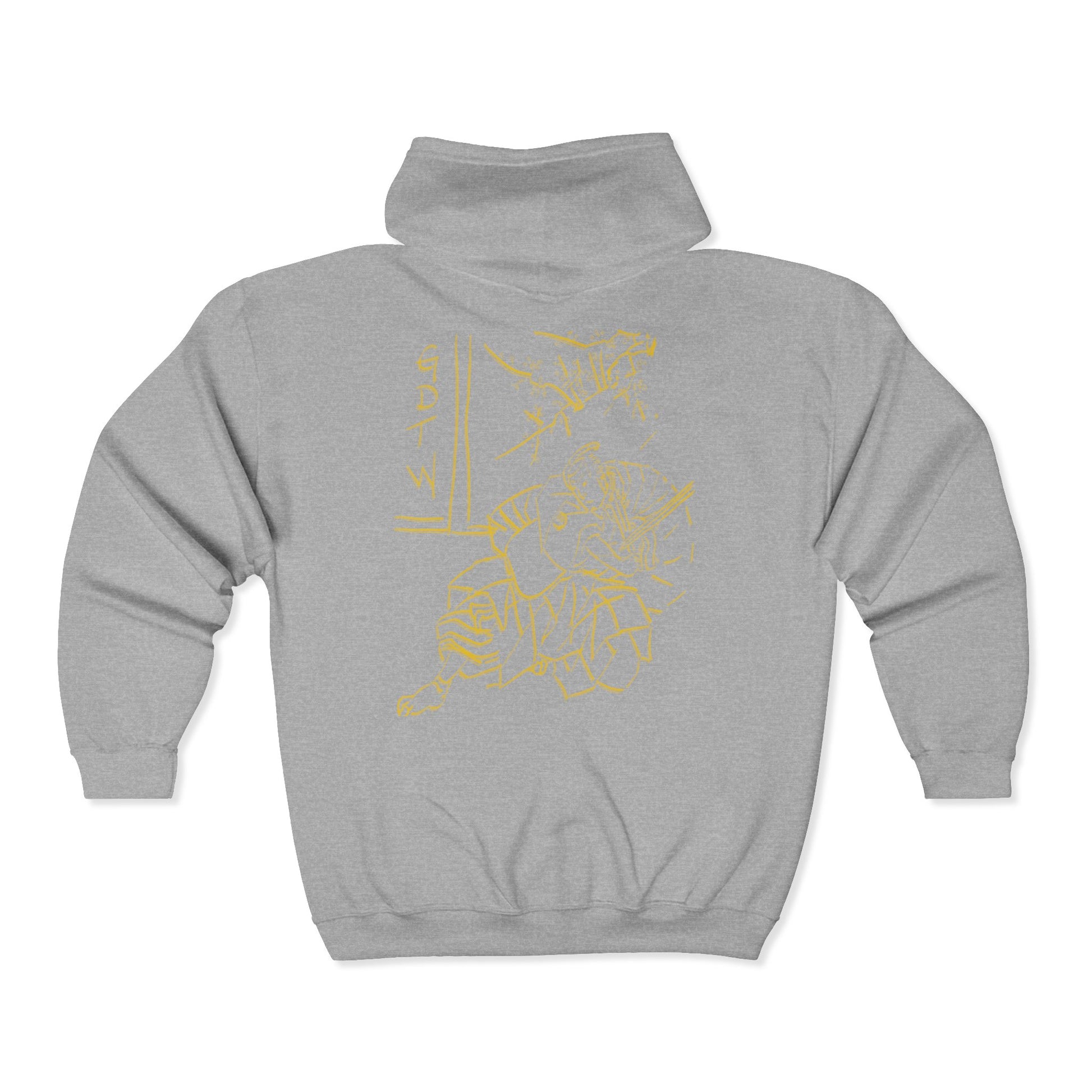 GDTW Men's Gold Samurai StormZip Performance Hoodie